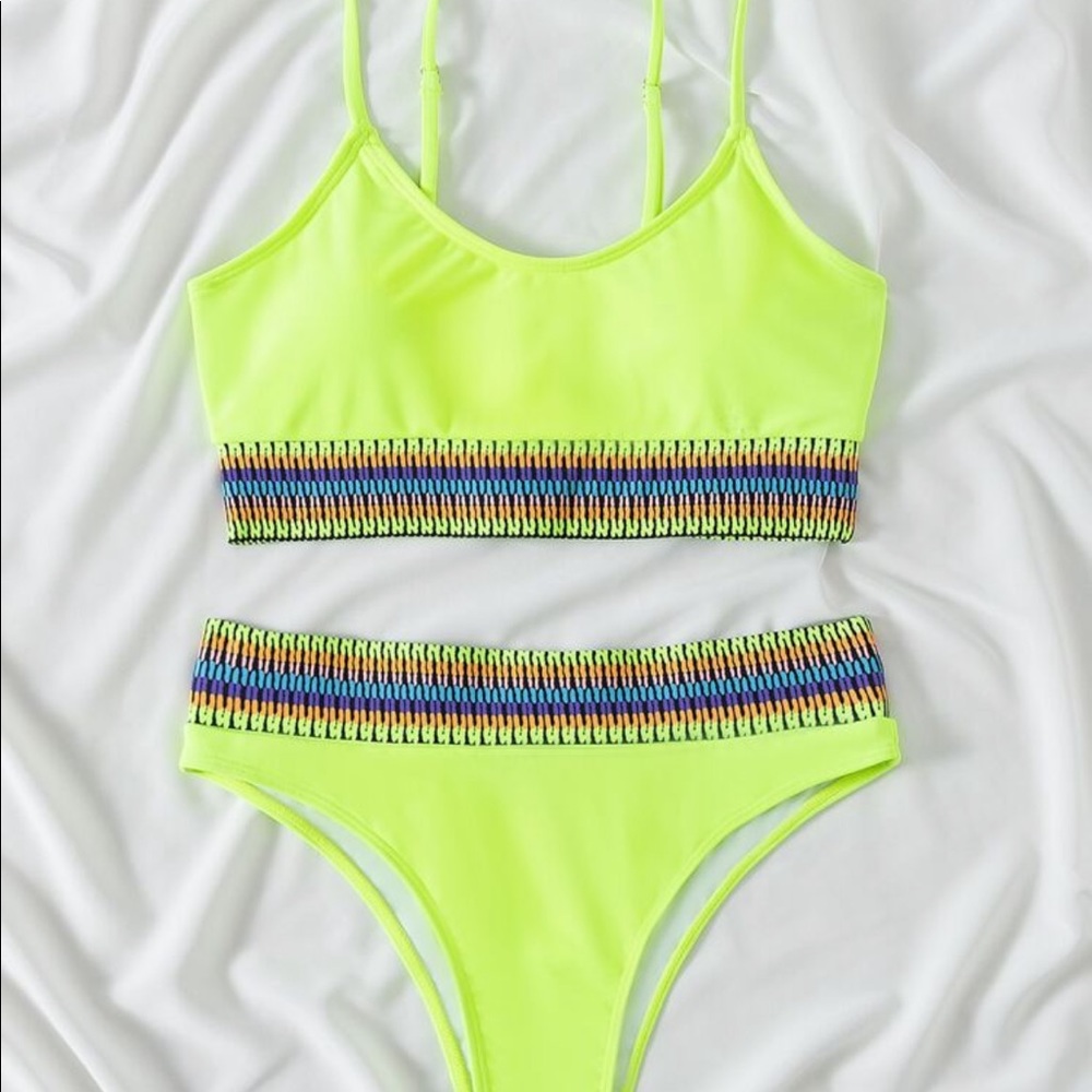 Neon green bikini